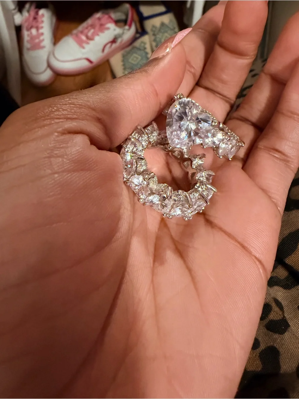 Bold Heart-Cut white gold Ring